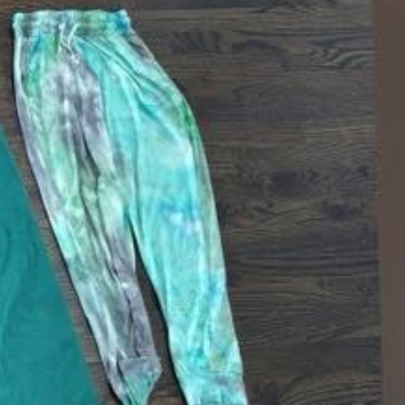 Green tie dye sweatpants - Picture 1 of 1